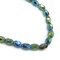 Peacock Faceted Olive Shaped Czech Glass Beads (1 strand/25 beads) (B616)